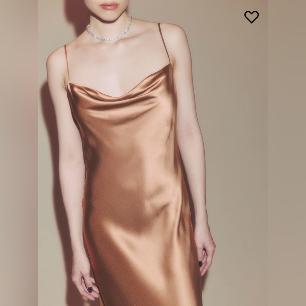 Reformation Salamanca Silk Dress size 0 - croissant